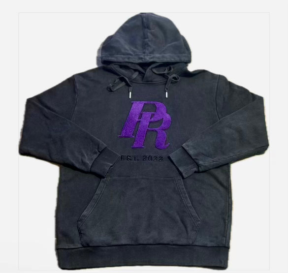 Slate Noir Monogram Vintage Hoodie